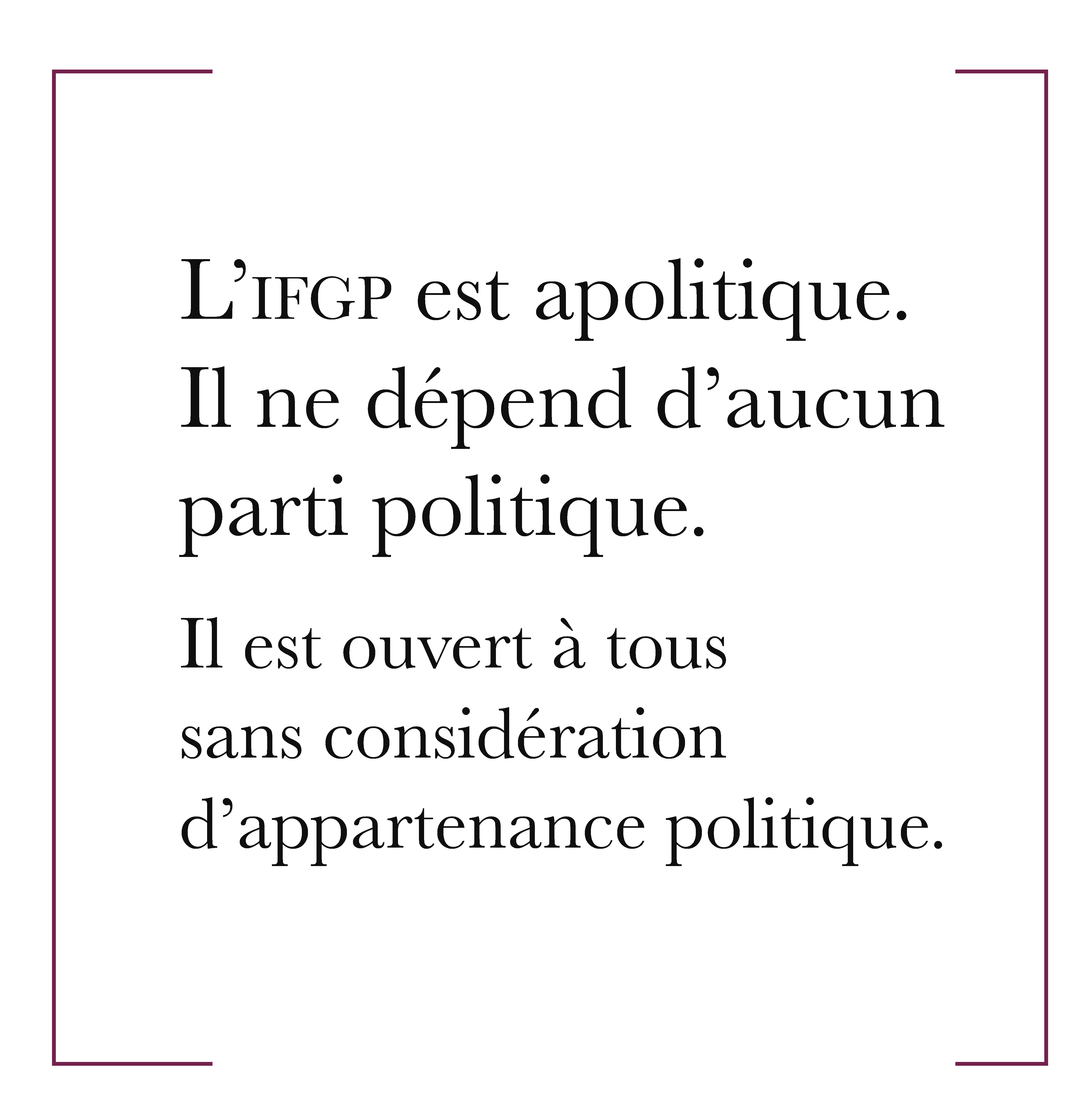 IFGP-apolitique