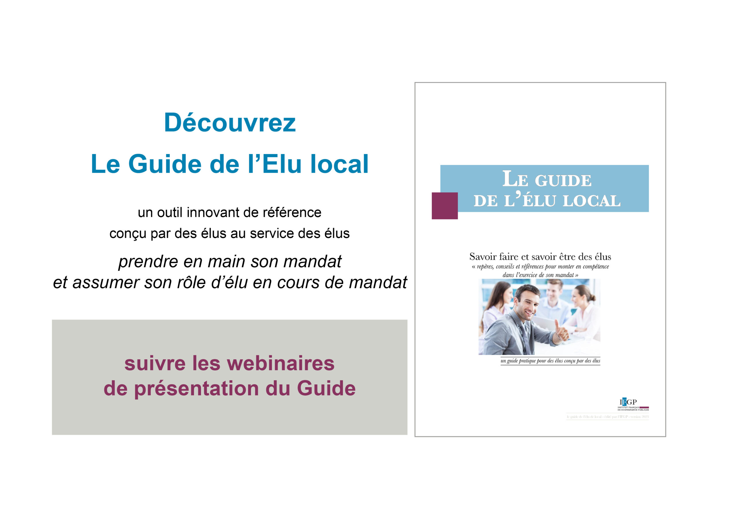 Présentation du Guide de l'élu local - IFGP
